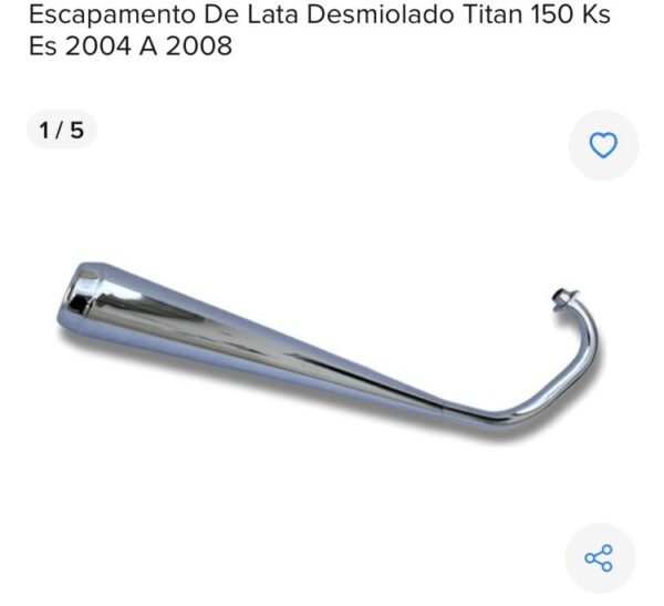 Escapamento De Lata 2 Desmiolado TITAN 150 KS 04 à 08